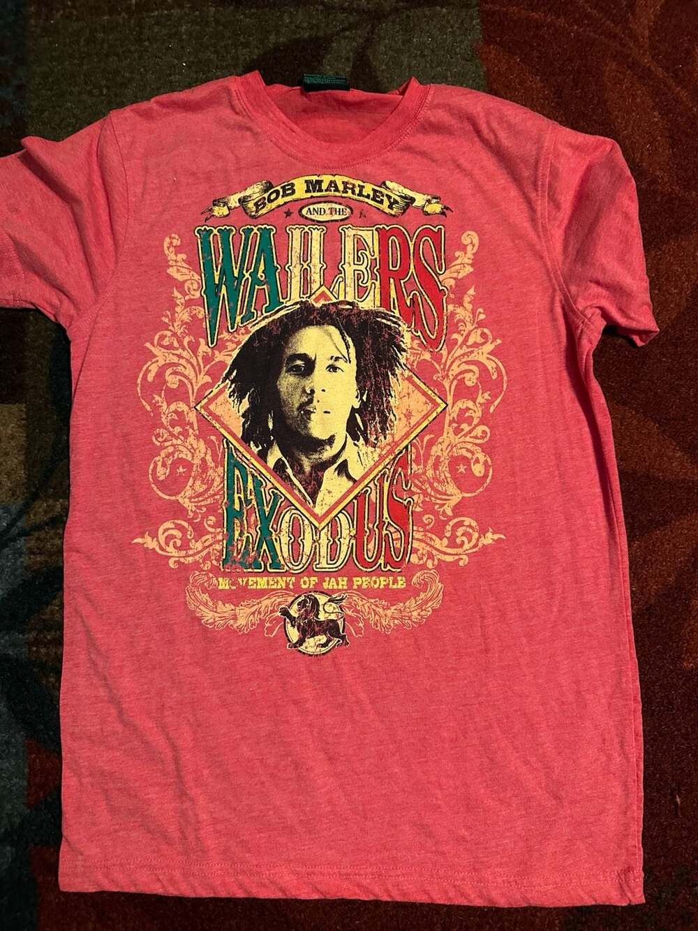 Bob Marley And The Wailers Exodus T-Shirt Size M Red Graphic Tee